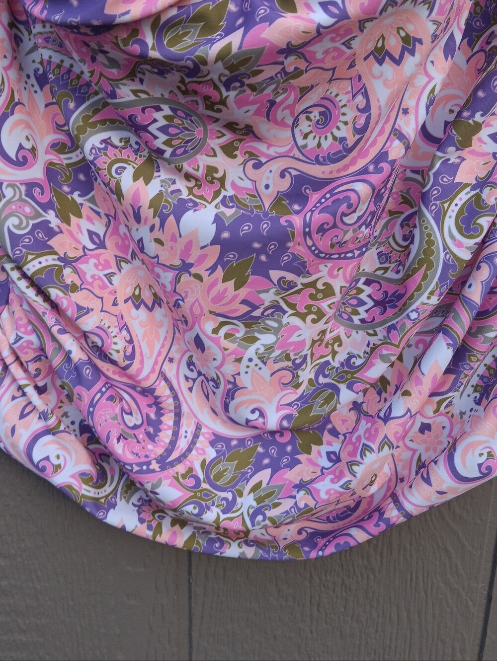 Nicole Miller Studio Pink Paisley Tankini Swim Top Size XL - Picture 3 of 7